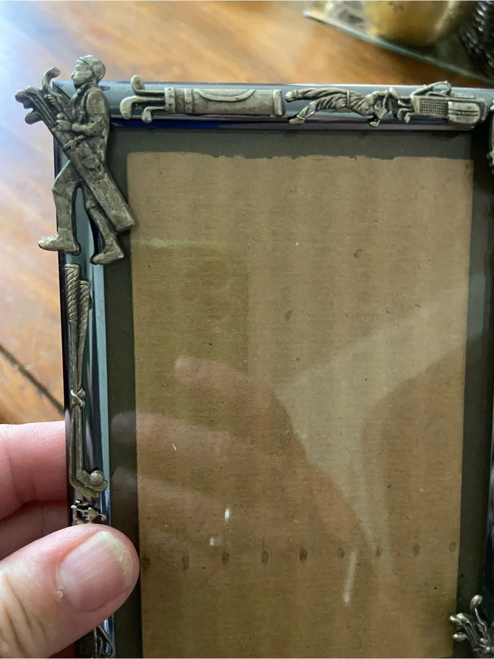 Vintage Seagull Pewter Metal Golf themed Picture Frame